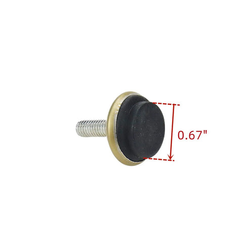 Gold Swivel Adjustable Furniture Levelers To Knock The Wobble Flat slick steel leg with rubber pad, 0.67 inch size for silent gliding.