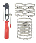 Universal CV Boot Band Clamp Tool Kit With Adjustable Drive Shaft Clamps, Pro Grade Axle Boot Pliers, 13Pcs Automotive Banding Kit For Most Cars