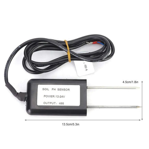 Soil pH Sensor With RS485 0 To 5V 0 To 10V And 4 To 20mA Outputs Epoxy Probe For Indoor Outdoor Gardening measurements up to 9 pH