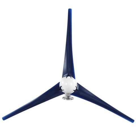 1200W Wind Turbine Kit For Marine And Home Power 3 Blade Generator System Blue 12V Easy Install Adjustable Voltage And Current