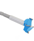 Pro Grade 25mm Alloy Steel Drill Bit Set With Woodworking Hole Saw Kit, blue-tipped drill bit for woodworking tasks.
