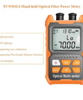 Go To Handheld Optical Fiber Power Meter And Fiber Optic Cable Tester For FC SC ST Universal Interfaces, front view