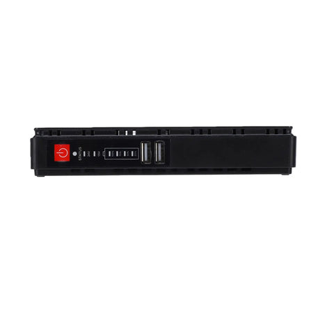 No Sweat Keeping Ya Online With This Solid Mini Ups Battery Backup Featuring 8800 Mah Uninterruptible Power Supply, side view with USB ports.