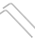 Durable 2Pc Metric Hex Key Wrench Set With Ball End Design Built From Heavy Duty Alloy Steel For Tough Jobs Featuring A Matte Chrome Finish That Looks Cool And Performs Like A Champ, two silver ball end hex keys