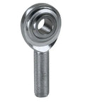 1/4 28 Male Spherical Rod End Stainless Steel Right Hand Linkage Joint With One Inch Shank For Steering And Suspension Mods close-up view of the chrome spherical joint.