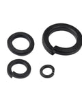 Heavy Duty Lock Washers Set Pro Grade 8.8 Black Carbon Steel Split Spring With Elastic Gasket M2 Through M30 Assortment Including 100 Pcs For M5 Built For Auto Machinery And DIY, black split washers