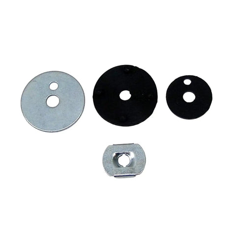Top Tier 2w Refrigerator Condenser Fan Motor Compatible With Whirlpool Models SM5109 WP5109 833697 115v, assorted mounting plates.