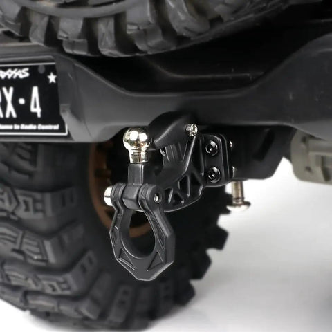 Beefy Metal Adjustable RC Trailer Hitch Tow Hook For 1 By 8 And 1 By 10 Scale Crawlers Ready To Roll TRX4 SCX10 KM Tank Upgrade Part Black Finish