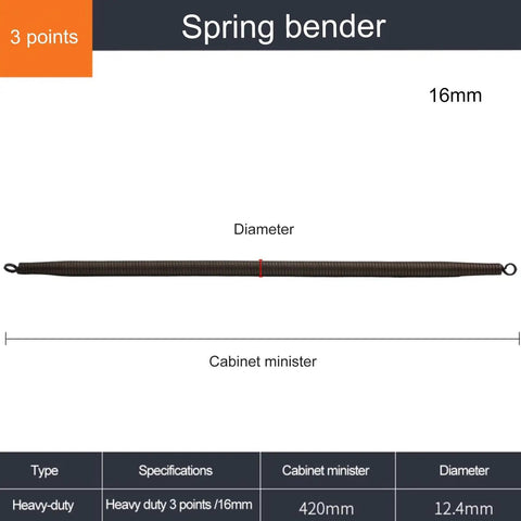 Top Notch Manual PVC Pipe Bender Spring Tool For 420mm Length Wire Conduit Bending Easy To Use For Home Decor And Plumbing Projects Tan Color Fits 16Mm Pipes Perfect For Electrician Tasks And Diy Renovations Around The House With High Precision Results showing its length and specifications.