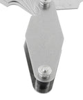Pro Grade Thread Pitch Gauge For T Thread Measurement, 2P To 20P, close-up of stainless steel blades and screw mechanism