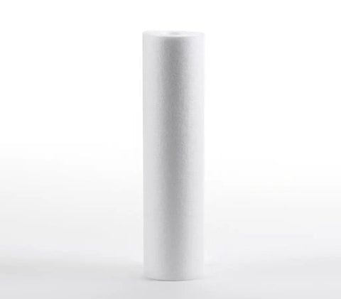 Straight Up NSF Certified 1 Micron Sediment Water Filter For RO DI Whole House And Ice Machine Universal 2 Point 5 By 10 Inch Cartridge 4 Pack Heavy Duty Polypro No Sweat Clean Flow, white polypropylene cartridge