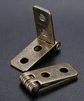 Two Pack Zinc Alloy Cabinet Hinges Four Hole Rectangle Small Hinge 58 By 13 mm For Jewelry Boxes And Furniture Decor Built Tough Heavy Duty