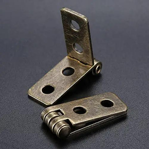 Two Pack Zinc Alloy Cabinet Hinges Four Hole Rectangle Small Hinge 58 By 13 mm For Jewelry Boxes And Furniture Decor Built Tough Heavy Duty