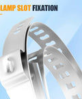 Locking C clamps for Silicone Inner Tie Rod Boots with Bellows Cable Ties, close-up view of slot fixation.