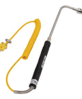 Type K Thermocouple Temperature Probe With Insulated Handle Curved Shank Sensor For Gas And Liquid Temperature Detection