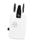 Standalone Fencing Target Practice Tool With Chip Sensor Tech For Beginners Compact Foil Training Referee Simulator Pro Grade High Accuracy Hit Detection And Real Time Audio Visual Feedback, white sensor device with metal clips