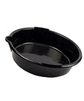Heavy Duty Vehicle Service Drain Pan With Guide Lip Design For Smarter Oiling Jobs. 6.5L HDPE black basin for oil changes.
