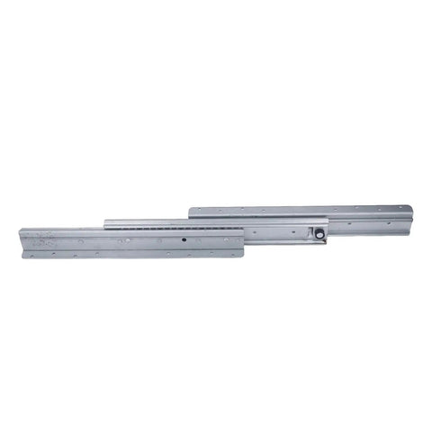 Undermount Heavy Duty Drawer Slide With Thickened Cold Rolled Steel For Stair Bottom Cabinets, 32 Inch Concealed Runner Glide, Built To Last Up To 120kg (264.6lb), Adjustable Length 800 To 1850mm, Ultra Durable High Cycle Rail, silver drawer rail