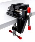 Mini Tabletop Vise Clamp On For Jewelry Making And Watch Repair, Portable Aluminum Alloy Bench Vise With Walnut Finish, clip on tool