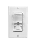 Front view of Motion Sensor Light Switch With Auto On Auto Off Occupancy Sensor For 150W LED And CFL Lighting 0.25 HP Neutral Wire Required