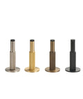 Heavy Duty Brass Door Stopper With Knurled Texture For Floor Wall Mount in four stylish finishes, solid metal bumpers for secure use.