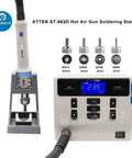 1000W Hot Air Soldering Station With Digital Display, Intelligent Heat Gun, Sleep Mode, nozzles, control panel, BGA Rework Ready