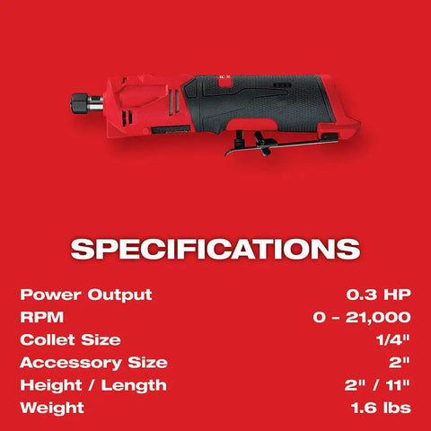 Hardcore Cordless Straight Die Grinder Designed For Milwaukee M12 Batteries Boasts Lightning Fast Torque And Precision Variable Speed Control To Absolutely Crush Demanding Metal Fabrication Jobs Without Breaking A Sweat