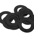 Top Shelf 40mm Bucket Pin Shim Kit For Mini Excavator Tightening Loose Joints Polymer Bushings Fits Kubota KH14 KH15 Compact Units Heavy Duty Wear Parts To Fix Worn Hardware With Durable Friction Material Ensuring Smooth Performance On Rig, black polymer shims