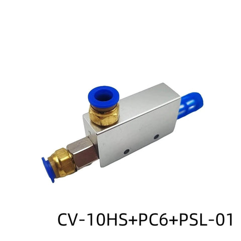 Pneumatic Pressure-Controlled Vacuum Generator Valve for CV-10HS 15HS 20HS 25HS with blue and brass connectors