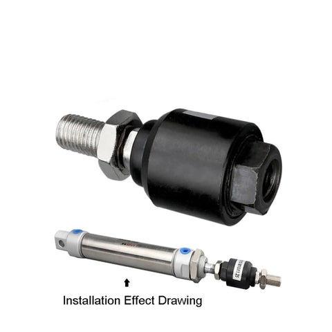Floating Fisheye Joint For Piston Rod End Ball Head And Male Thread Knuckle Bearing Mounting For Universal Pneumatic Cylinders M12x1.25 Floating One Piece Built To Last Heavy Duty Industrial Grade, black metal