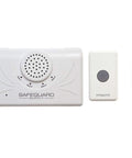 Long Range Wireless Doorbell Kit For Home And Biz With Dual Function Transmitter, 4000 Feet Range, shown against white background