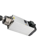 Beast Pro 9.0KW CNC Milling Spindle Motor with square air cooled design, ER32 chuck, 18000 RPM, visible side view