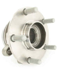 Front Wheel Hub Bearing Assembly Aftermarket Replacement BR930745 For Infiniti And Nissan Vehicles, full view with installation bolts