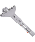 Killer Precision Adjustable Router Circle Cutting Jig With Heavy Duty Stainless Frame showing radius adjustment mechanism.