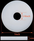 20 Pc Nylon Flat Washers Electrical Components Faucet Repair Kit Heavy Duty Fasteners Non Conductive And Sturdy Hardware For Home Projects, 1 inch diameter, 1/4 inch thickness.