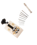 Tabletop Bead Drilling Vise Set With Four Point Rubber Tipped Posts Hand Pin Vise And Mounting Slots For Bead Drilling Jewelry Making Model Fixing And Small Parts Clamp Tool For Handy Go To Pro Grade Precision Handwork, with drill bits
