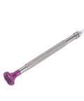 Pro Grade Watch Hand Presser Tool With 20 Pin Sizes, stainless steel, diamond-pattern grip, purple tip