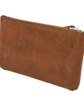 Top-Grain Leather Tool Pouch With Zipper Closure 12.5 Inch Brown Built Tough For Pliers And Wrenches Heavy-Duty Stitching Premium Leather Quality Secure Zipper Bag For Tools And Accessories