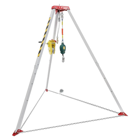 Built Tough Confined Space Rescue Tripod Kit With 2600 Lb Winch And 65 Ft Cable For Sewers Wells And Construction Sites Rock Solid And Ready To Roll For Any Crew