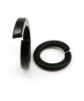 Built To Last Heavy Duty Steel Spring Lock Washers Set GB93 Grade 8 Split Lock Washers For M2 To M24, side and top view