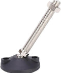 Top Shelf Adjustable Leveling Feet Glide Pads With Hella Sturdy Nylon Base And No Sweat Mounting For Secure Workbench Cabinet Machine Machinery Tool Stand Setup with threaded metal rod.