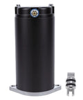 Front view of Haofy RV leveling hydraulic power unit motor; black cylindrical pump with silver base and small adapter.