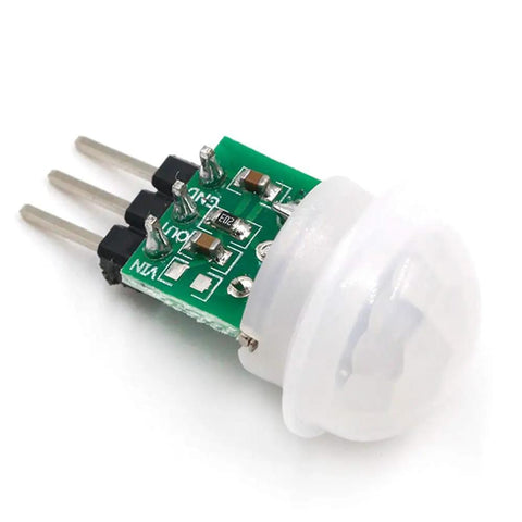2 Pack PIR Motion Sensor Module Infrared Pyroelectric Detector For DIY Makers Projects Small Low Power IR Sensor With Auto And Manual Trigger 2.7 To 12V DC Compatible Mini Motion Detector, green PCB with white lens