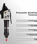 Tough As Nails Pneumatic Steel Strapping Machine Split Banding Tool, pneumatic bundling tensioner with 8.5KN force, 4.1KG weight.