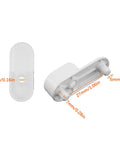 Oval Closet Rod End Supports 18 Pack White For Standard 15x30mm Flat Rods Wardrobe Rod End Brackets dimensions shown