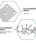 6 Pack Stainless Steel Straight Brackets For Furniture Repair And Mending Plates Flat Braces with screws included