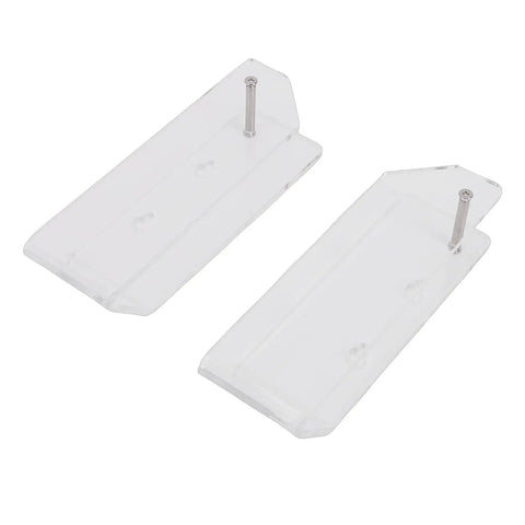 Acrylic Laptop Wall Mount brackets, clear design, securely holds devices, perfect for under desk space saving.
