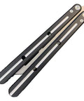 Integrated Forging Bushing System With Aluminum Integral Channel Handle For No Frills Secure Grip And Easy Handling Great Balance And Inertia Control Lightweight 4.06oz At 9.84 Inch Length Beginner Friendly Black showing closed aluminum handle and sleek design.