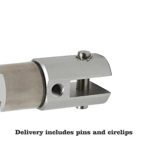Beefy Double Acting Pneumatic Cylinder With Single Rod And Double Clevis Pins 16mm Bore Stroke 5 To 200mm Air Actuator For Industrial Automation Durable Aluminum Body Smooth Quiet Linear Motion, clevis end