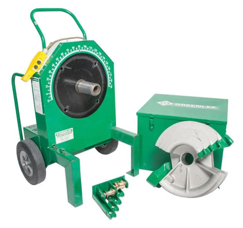 Greenlee Classic W-Ranged Bending Shoe 555Rsc for Electricians Pro USA made tool with accessories for conduit bending.